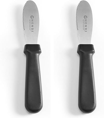 HENDI 855768 Couteau à beurre - cranté (Lot de 2)