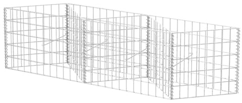 Mokuyary Panier gabion - Jardinière surélevée en acier - 120 x 30 x 50 cm - Pour légumes, herbes, fleurs et plantes succulentes - Jardinière pour jardin, terrasse