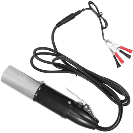 SHINEOFI Grattoir à Écailles de Poisson Électrique Portable en Acier Inoxydable Machine à Gratter Compacte Moteur Puissant Étanche Livré Pinces Batterie Dc pour Usage Domestique et