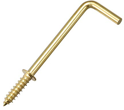 sourcing map 10 Stk. Schraubhaken Deckenhaken Selbstschneidend Einschrauben Haken mit Platte Golden 2,8