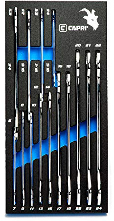Capri Tools Super-Thin Open End Wrench Set (Master Set), CP11850-14MST, Silver