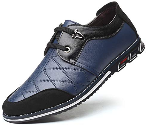 Chaussure Homme Cuir Brogues Derby Lacets Oxford Business Casual Cuir Occasionnelle Mocassins Loafers Mariage Affaires Mode Formelle Classique Bleu Noir