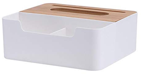 Koomiao - Caja de almacenamiento de pañuelos multifunción, caja de tela para coche, oficina en casa, lápices y mandos a distancia, pañuelos para la casa