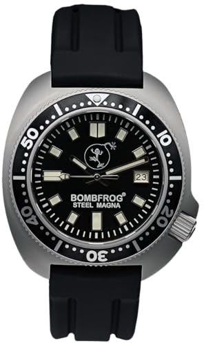 Reloj de buceo para hombre, correa de neopreno y cristal de zafiro, auomatik, 500 m, acero Magna