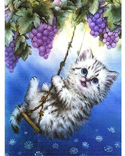 Yingxin34 3000 Teilige Spiel Puzzles für Erwachsene Kinder Kätzchen auf Einer Schaukel Lustige Puzzles 3000 Stück Erwachsene anspruchsvoll，Unterhaltung Spielzeug Geschenk für Die Wanddekoration