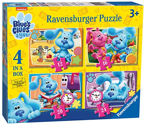 Ravensburger Blue's Clues Puzzle für Kinder ab 3 Jahren, 10,2 cm Box (12, 16, 20, 24 Teile)