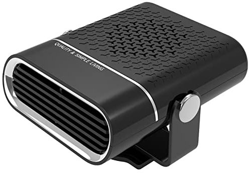 Dr.CarHome Riscaldatore per Auto, 12V/24V 1000W Riscaldatore Portatile Ventola Antiappannamento Spina Accendisigari Sbrinatore, 2 in 1 Riscaldamento Raffreddamento Essiccatore,Nero