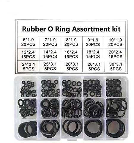 200 Stück Dichtungsringe Set O Ringe Sortiment 15 Verschiedenen Größen Gummi Unterlegscheiben Sortiment Set für Reparatur Autos Fahrzeug Mischbatterien Sanitär