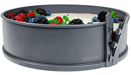 coox Springform mit Glasboden ⌀ 26 cm in Grau, backen und direkt auf der Glasplatte servieren und schneiden, kein Umsetzen nötig