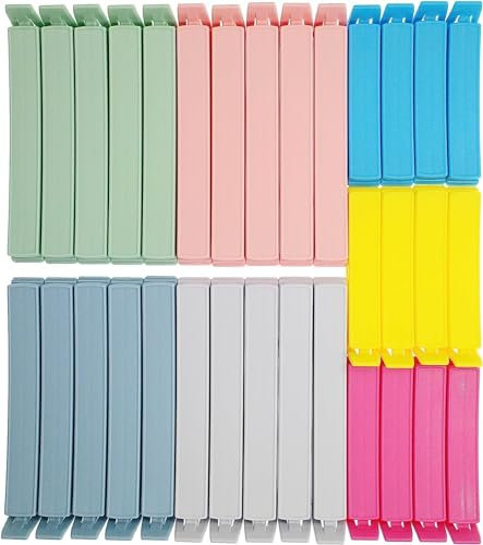 Yarall 32 Pièces Pince Sachet Alimentaire – Pince Fermeture Sachet Alimentaire de Cuisine, Pince Alimentaire en Plastique pour Congélateur et Stockage, 2 Tailles (11 cm x 20, 7,8 cm x 12)