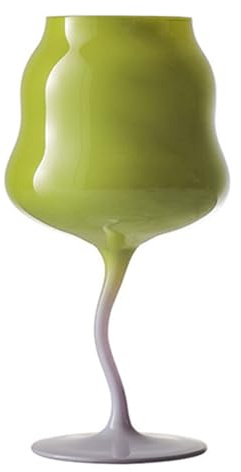 BAMFY Verres à Vin Rouge Couleur Macarons Gobelets Ancien Tordu Coloré Verre De Vin for Vin Blanc, Vin Rouge, Ou des Cocktails, Les Barres, Mariages (Color : F)