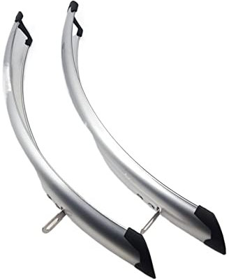 GETREY Verstellbares Fahrrad Schutzblech, 1 Set Silber Fahrrad Vorne Hinten Kotflügel Retro Bike 700C 23C 25C Schlamm Schutz Flügel Straße Fahrrad Kotflügel Teile