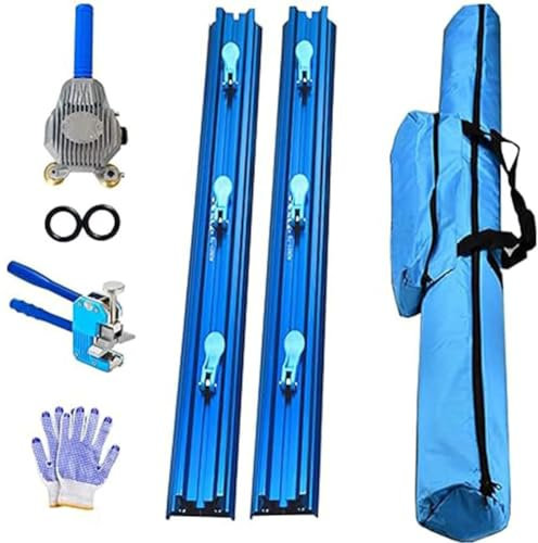 HLGKBY Manueller Fliesenschneider, Fliesenschneidewerkzeug für großes Keramikporzellan bis zu 87 Zoll, Porzellan-Keramikfliesenschneider mit Wolframkarbid-Klinge, Schnittzange und modularen 3.8m