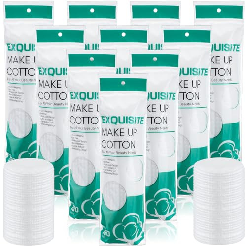 Maxcheck 1000 Stück runde Baumwoll-Peeling-Runde für Gesicht, Make-up-Entferner-Pads, Baumwoll-Pads für Gesicht, Wattepads zum Entfernen von Make-up, Toner-Pads