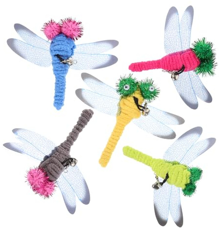 YARNOW 15stücke Teiliges Ersatzteile Für Interaktive Katzenspielzeuge Dragonfly-Design Für Katzen Fördert Interaktion Und Und