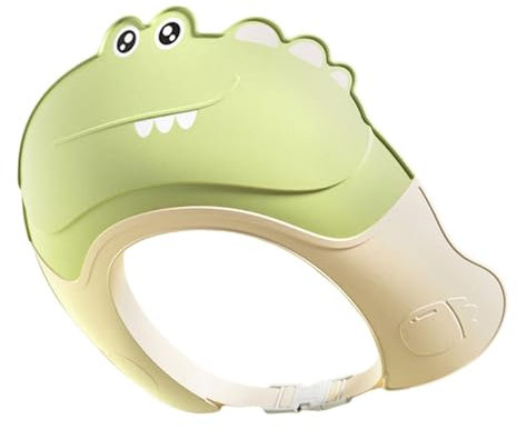 Harilla Baby-Duschhaube, Badehaube zum Haarewaschen, Augen- und Ohrenschutz, Visiermütze, Badekopfhaube, Visier für Kinder, Babys und Kinder, Grün