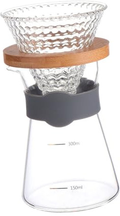 CIYODO 2piezas Tazas Filtro Para Cafetera De Vidrio Tetera De Vidrio Hervidor De Multifuncional Para Preparar Café Casa Oficina