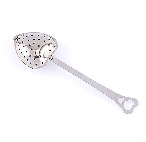 Heart Tea Infuser, Stainless Steel Long Handle Heart Shape Tea Diffuser for Loose Leaf Spoon Ball Tea Strainer for Home Holiday Party