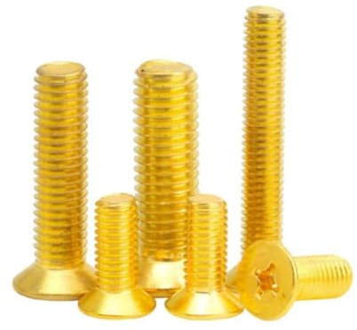 PXAMORTEL Selbstschneidende Phillips-Flachkopf-Schrauben, 3-50 Stück Messing-Flachkopfschrauben M2-M8 Messing-Kreuzschlitz-Senkkopf-Maschinenschrauben(30mm/M3)