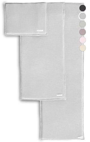 SAUNASOFA Coussin de sauna 2 places – Coussin de siège pour sauna et sauna infrarouge en coton – Lavable, respirant, fabriqué à la main en Europe – Kit bien-être pour couples en gris