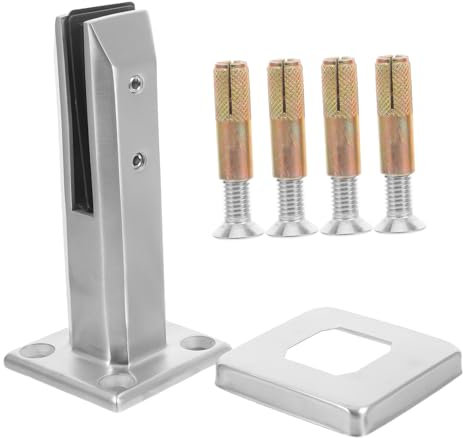 POPETPOP 1 Ensemble Support de Fixation Inoxydable pour Verre de Pince Réglable pour Garde Corps Installation Facile Durable