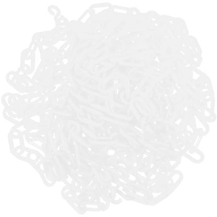 VALICLUD 10m Plastic Chain Links Safety Crowd Control Chain for Events Parking Lot Construction Sites Black and Yellow for Queue Lines and Road Barricade Use