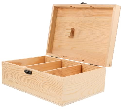 Sewroro Scatola Legno Piccola per Cucito Porta Spilli e Aghi in Legno Scatola Scomparti per Kit da Cucito Custodia Spilli Delicati Portagioie