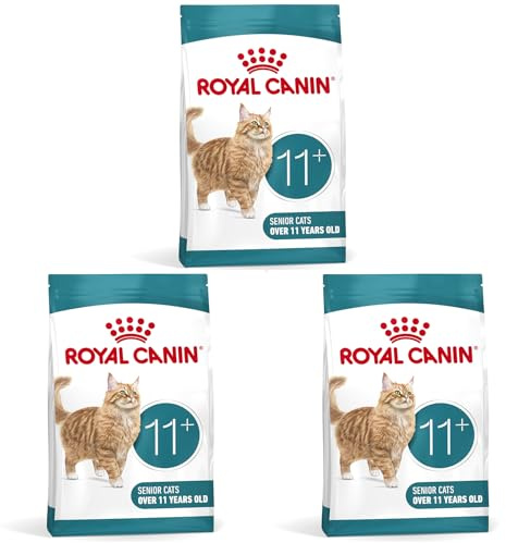 ROYAL CANIN AGEING 11+ | 3-pack | 3 x 400 g | Torrfoder för äldre katter från 11 år | formel med HealthyAge7-komplexet | Innehåller lätt att tugga kibble