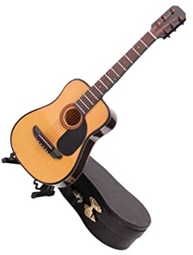 FRCOLOR 1pezzi Miniatura Di Chitarra Collezione Decorazione Per Casa Strumento Musicale Realistica Prop Decorazione Didattica Regalo Di Compleanno