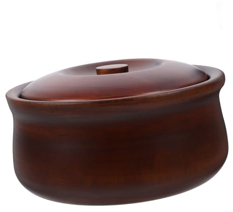 MOTHNUR Ciotola in Legno con Coperchio Stile Giapponese Multiuso per Insalata Frutta e Snack Antiscottatura Leggera e Resistente per Casa e Ristoranti