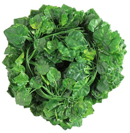 Bairdish 12Pcs Fake Plants Artificial Grape Vines Decoration Faux Hanging Grape Leaf Greenery Garland for Home Farmhouse Dorm Wall Wedding Christmas Party Photograph Stage Decor(72 Pieces of Leaves)