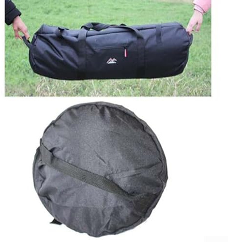 Jonikuper Large Capacity Folding Camping Tent Storage Bag, Waterproof 300D Oxford Cloth with PU Coating, Double Handles for Two-Person Carry, Adjustable Buckle Straps and Front Pocket,(Red S)