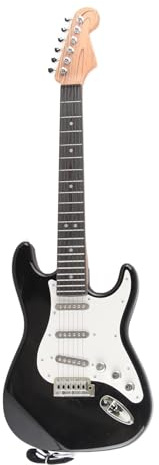 SPYMINNPOO Giocattolo per Chitarra per Bambini - Chitarra Elettrica Multifunzionale per Ragazzi e Ragazze, Esperienza Reale, Materiale Leggero e Portatile, Sicuro (BLACK)