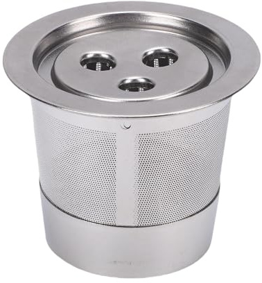 Kit de Capsules de café Rechargeables en Acier Inoxydable avec Brosse et Cuillère pour Machine à café à Double Infusion, Dosette Réutilisable pour une Saveur Riche, Adaptée aux Amateurs de