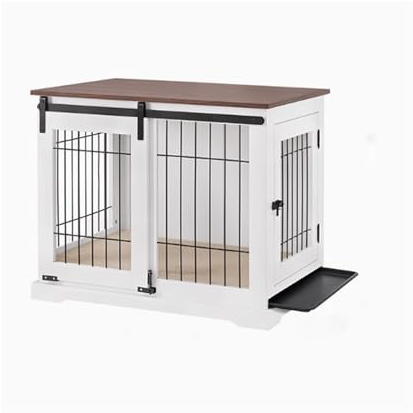 Dog Kennel Sliding Door Dog Cage High-end Furniture Pet House for Medium and Large Dogs(Medium)