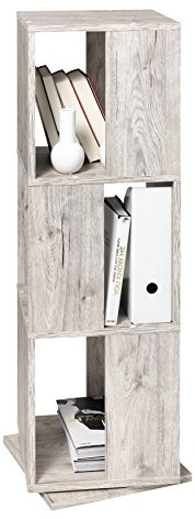 FMD furniture 291-001E - Scaffale Girevole in Rovere sabbiato, Dimensioni ca. 34 x 108 x 34 cm (BHT), Pannello truciolare Rivestito in Resina melamminica.