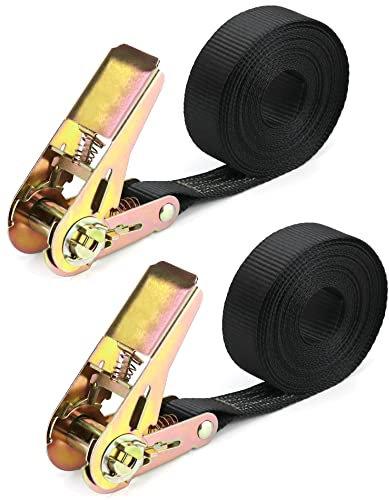 QWORK 2 Stück spanngurte mit ratsche,zurrgurte mit ratsche, 6 m x 25 mm, für Motorrad, Auto, Anhänger, Zuhause