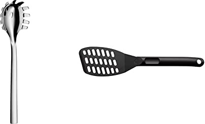 WMF Nuova Nudellöffel 30 cm, Spaghettilöffel, Nudelkelle, & Pfannenwender Kunststoff 31 cm, Wender mit Ablage-Knick und Aussparungen, Pfannkuchenwender, spülmaschinengeeignet