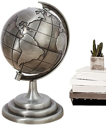 Kasmole Globo | Decoración Globo terráqueo Vintage - Globo Vintage, decoración Escritorio Moderna para estantería casera, decoración Escritorio Escolar