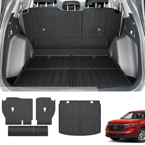 JOULARISE Cargo Liner Backrest Mats for Honda CRV 2026 2025 2024 2023 Car Mat Accessories, All Weather TPE Trunk Cargo Liner SeatBack Mat for CR-V Gas Hybrid(Backrest Mats+Trunk Mat)