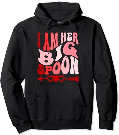 Valentine's Day Couple Outfit I'm Her Big Spoon Small Spoon Pullover Hoodie