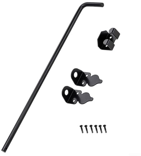 Schwarzer Stahltor-Bodenriegel, massiver Halt, windabweisend, geeignet für Doppeltore