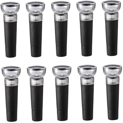 LOVIVER Pompe à vide pour conserver le vin, compacte, pour conserver la fraîcheur du vin jusqu'à une semaine, réutilisable, pour la maison et le mariage, 10