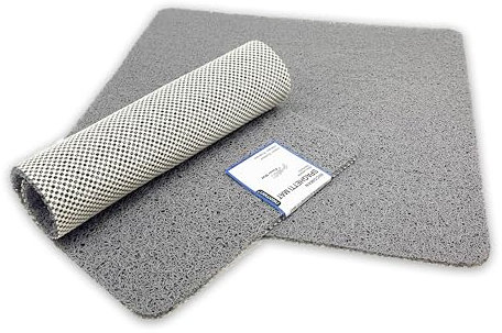Loofah Shower Mat, Non Slip PVC Spaghetti Mat for Wet Area Inside Shower, Super Comfy Soft Matt, Quick Dry, Bacteria & Mould Resistant, Curved Edge, Rectangular, Small, 60x40cm