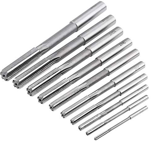 10-teiliges H7-Reibahlen-Maschinenschneider-Set mit Gerader Nut – Hohe Härte, Hohe Genauigkeit – für Formenbearbeitung, Handwerkliche Bearbeitung – Bohrungsbearbeitung –