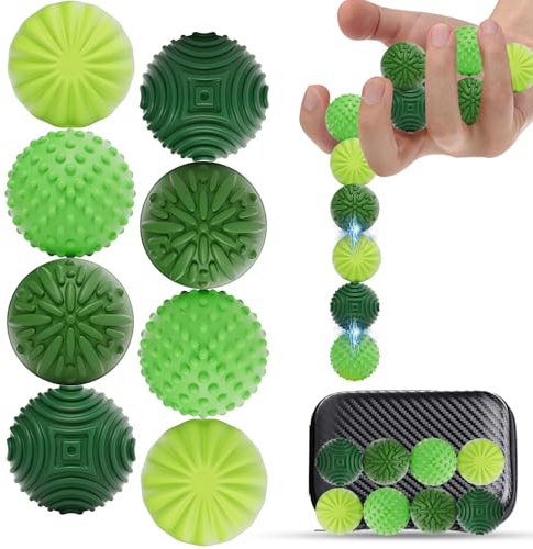8 Stück Magnetische Fidget Toys Erwachsene, Magnetische Stress Bälle mit Silikonhülle, Magnetkugeln Stressball Silikon Sensorik Spielzeug Anti-Stress Spielzeug