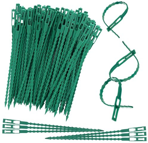 G4GADGET 200x 17cm Twist Plant Ties – Strong & Flexible Garden Wire for Plants, Vines, Stems & Trees – Reusable Support Ties for Indoor & Outdoor Gardening – Green Plant Fastener Clips