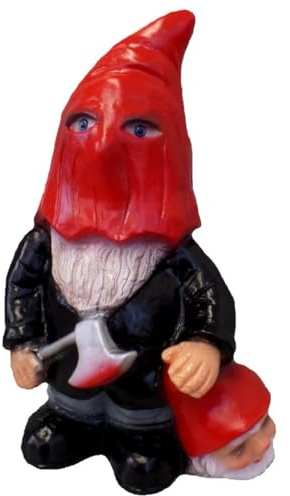 Gartenzwerg Henker Figur Zwerg stehend H 35 cm Deko Zwerg mit Axt Gartenfigur Kunststoff