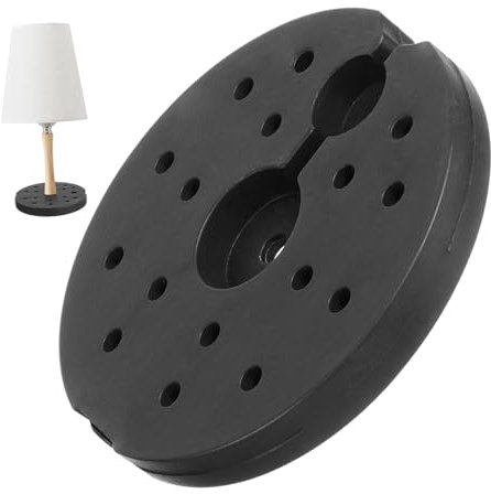 INOOMP Base Peso Para LáMpara De Pie Contrapeso Estable De PláStico Negro Para LáMparas De Mesa Y Piso Con DiseñO Ajustable Y Multifuncional De 7.48 Pulgadas
