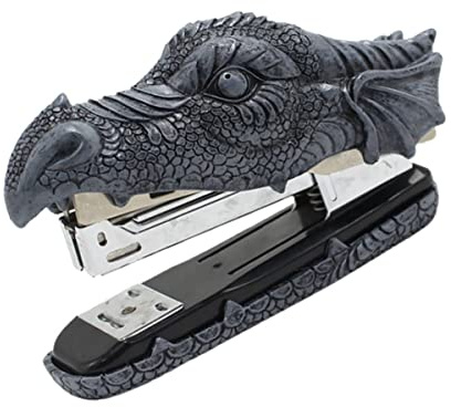 HYTROVE Dragon Resin Craft Stapler Paper Stapling Tool Office Stationery Unique Desktop Stapler for School and Home Use